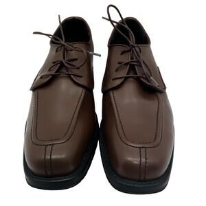 Jean Yves Stanford Brown Upper Square Toe Derby Mens 9M Dress Shoe
